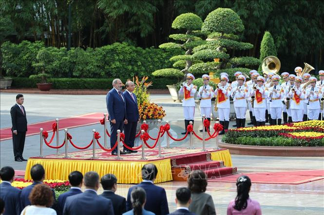 欢迎仪式场景。图自越通社