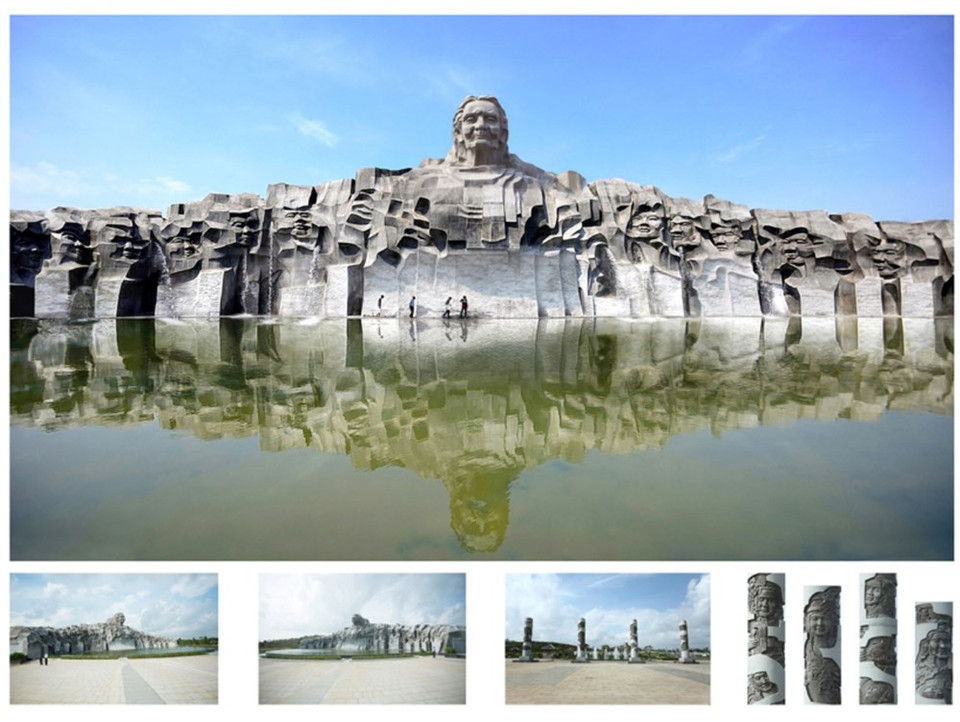 丁家胜雕刻家的“越南英雄母亲纪念台”作品荣获金奖。（图片来源：2015年越南美术展组委会）