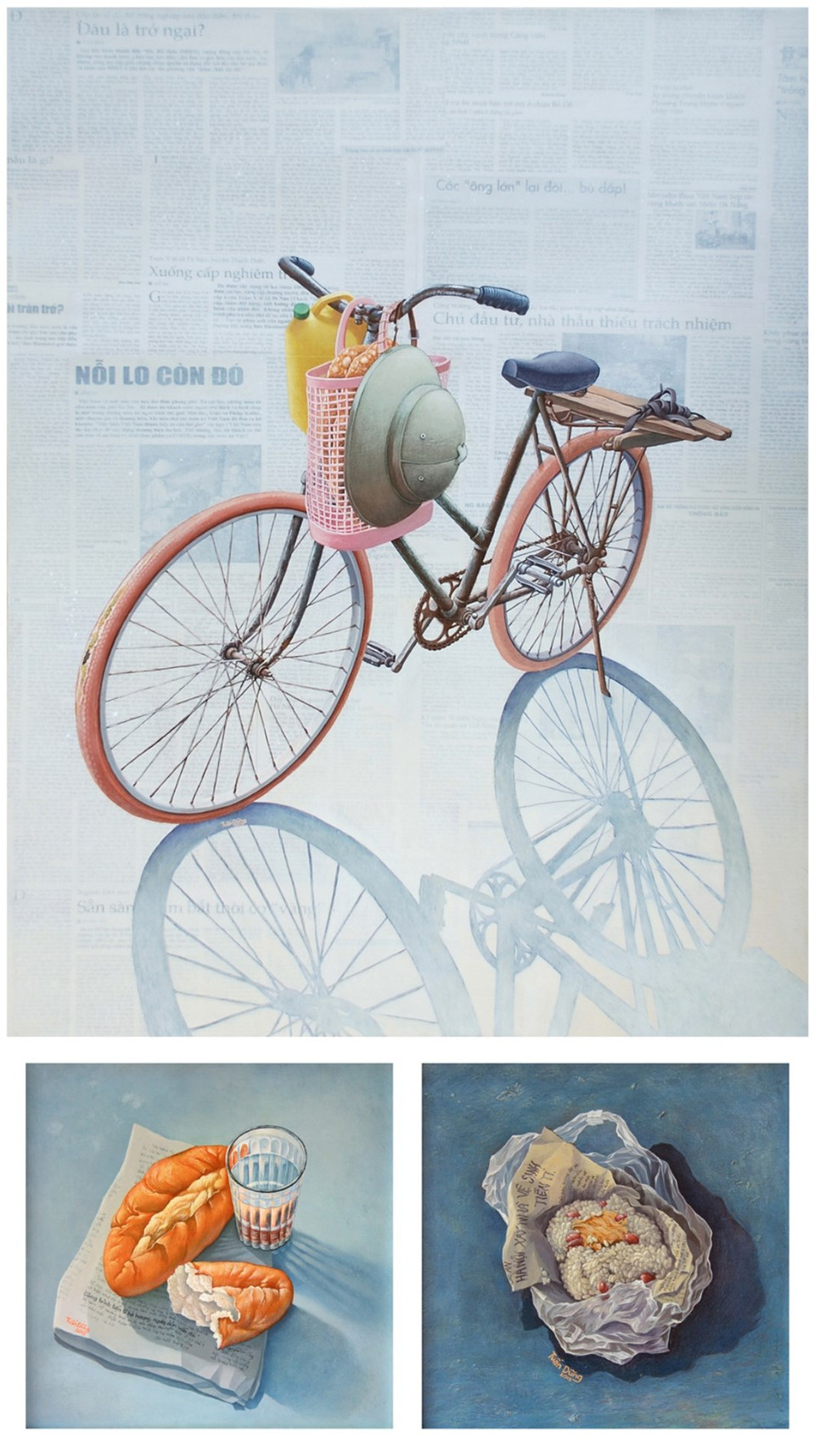 范俊勇作者的“朋友”作品。（图片来源：2015年越南美术展组委会）