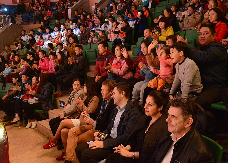 2016年国际杂技艺术节吸引了许多观众（图片来源：越通社）