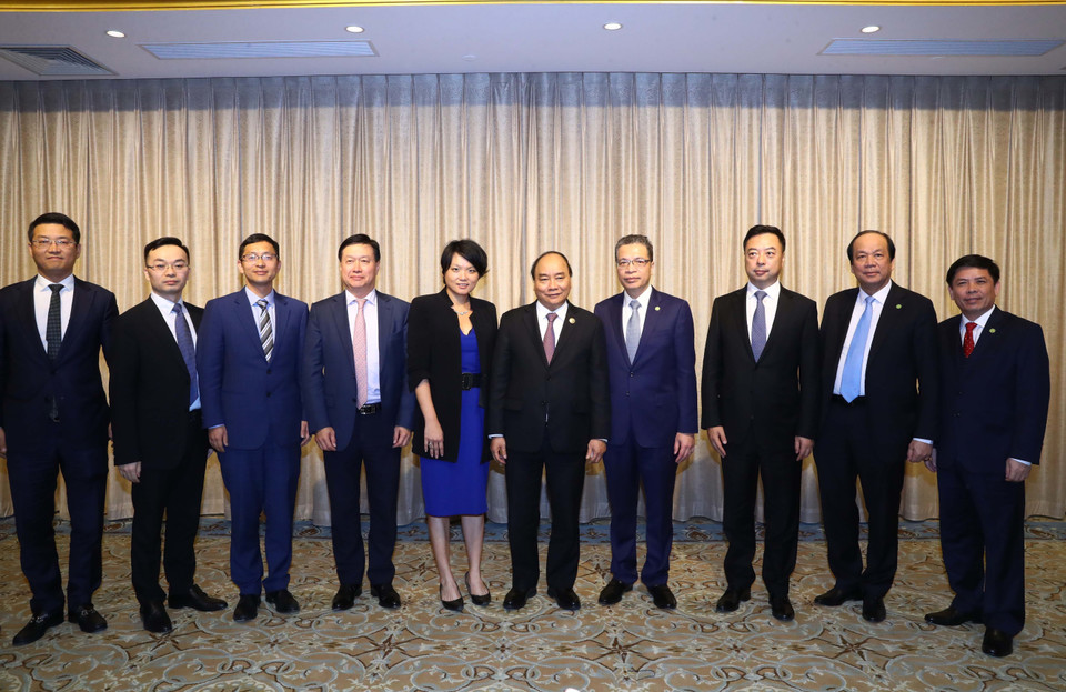 政府总理阮春福会见中国金融技术领域一流企业领导。越通社记者 统一 摄