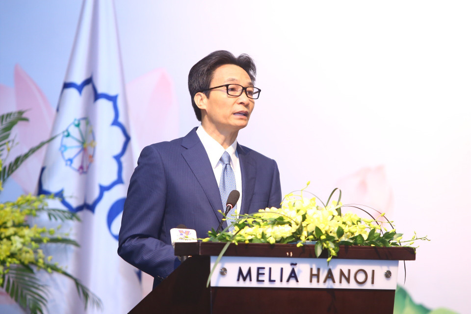 政府副总理武德儋在开幕式上发表讲话。图自越通社