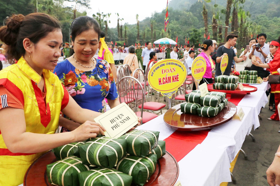 扶宁县队的粽子。越通社记者 忠坚 摄