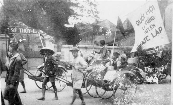  普选宣传活动。图自越通社