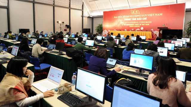 越南共产党第十二次全国代表大会新闻中心的规模为1000平方米。