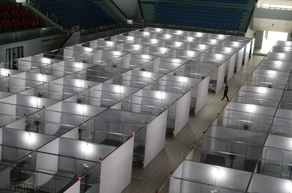 北江省二号野战医院建设，已基本完成。图自越通社