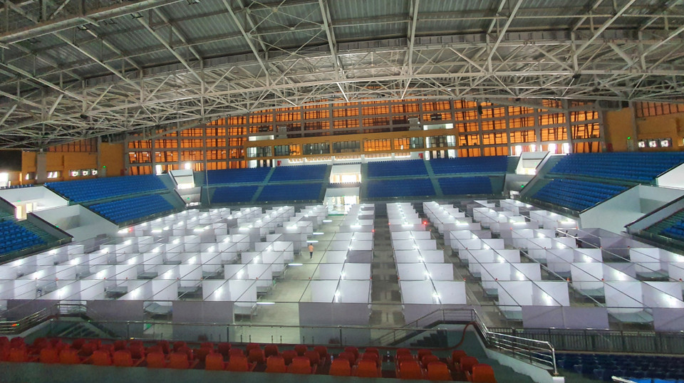 北江省二号野战医院争分夺秒，建设工作基本完成。图自越通社