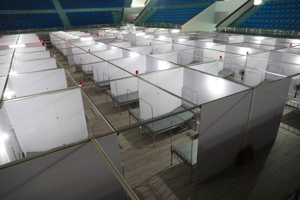 北江省二号野战医院建设，已基本完成。图自越通社