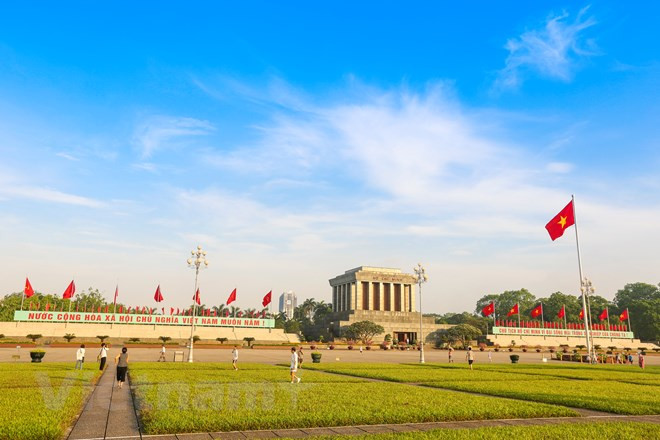 巴亭广场是1945年9月2日胡志明主席宣读《独立宣言》，宣告越南民主共和国诞生的地方。越通社记者 明山 摄