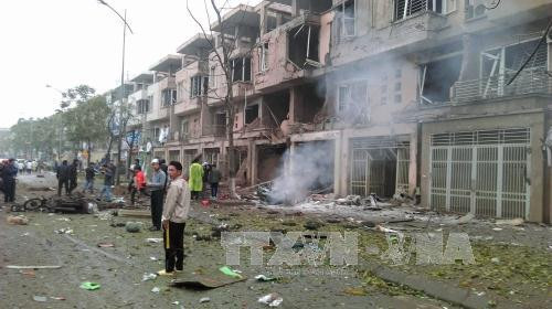 爆炸事件现场（图片来源：越通社）