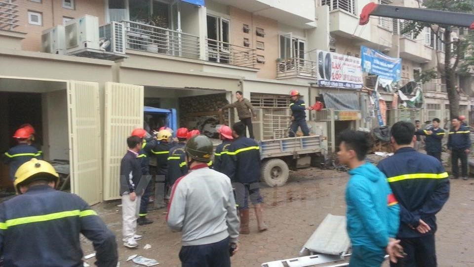 爆炸事件现场（图片来源：越通社）