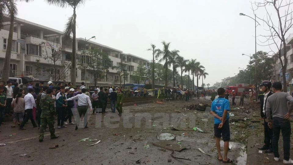 爆炸事件现场（图片来源：越通社）