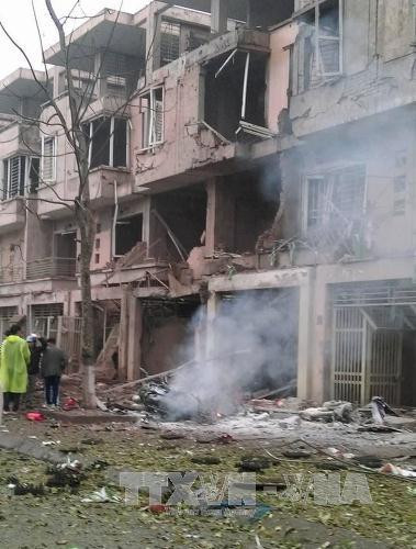 爆炸事件现场（图片来源：越通社）