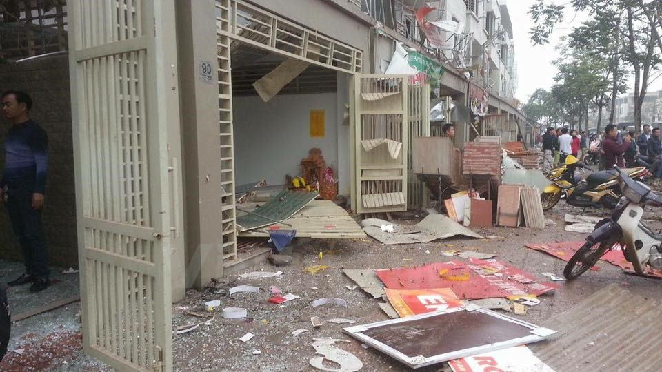 爆炸事件现场（图片来源：越通社）