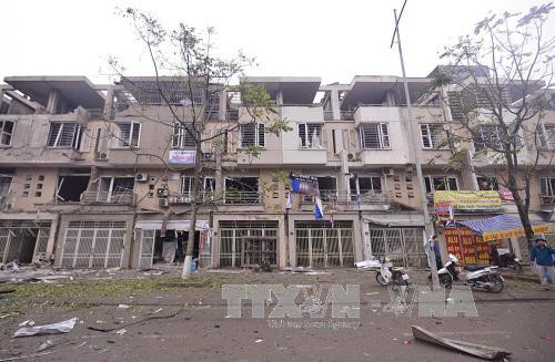 爆炸事件现场（图片来源：越通社）