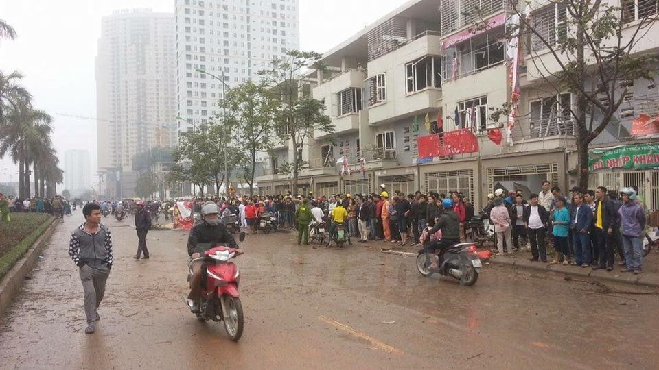 爆炸事件现场（图片来源：越通社）