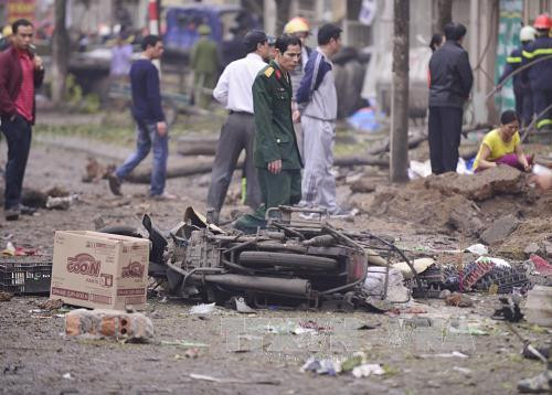 爆炸事件现场（图片来源：越通社）