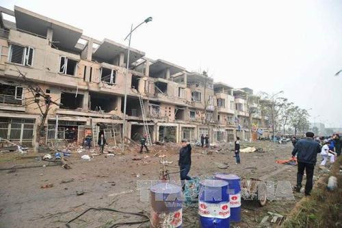 爆炸事件现场（图片来源：越通社）