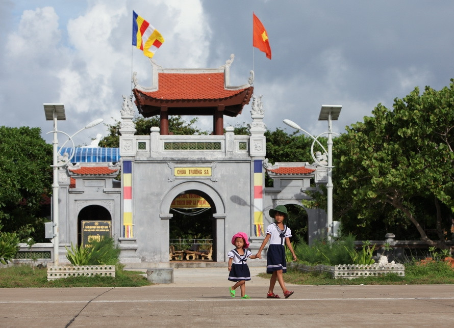 庆和省长沙县岛大长沙岛上的长沙寺。图自《越南画报》