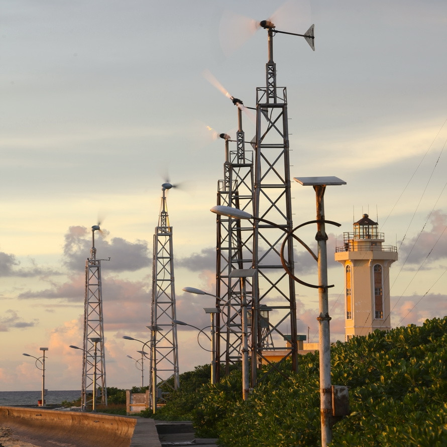 庆和省长沙县岛发展风力发电量。图自《越南画报》