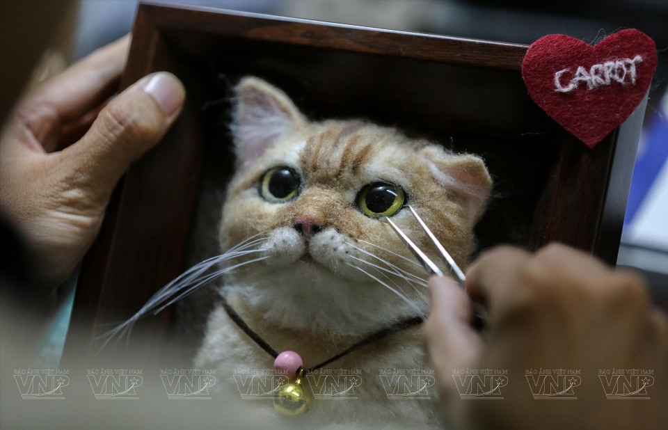 世武生动可爱的钩针画。图自越通社《越南画报》