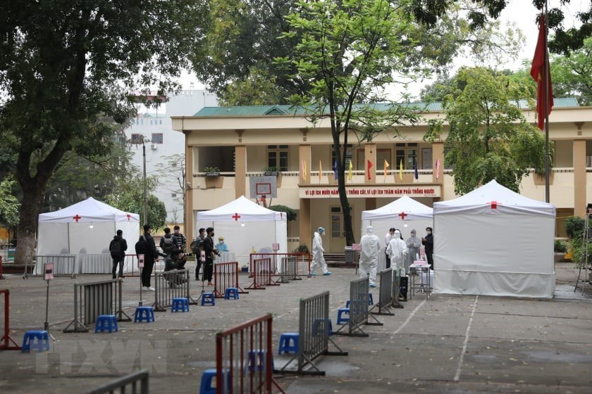 快速检测点不仅可以大大减少等待结果的时间，还可以减轻被他人传染的机会。越通社记者 青松 摄