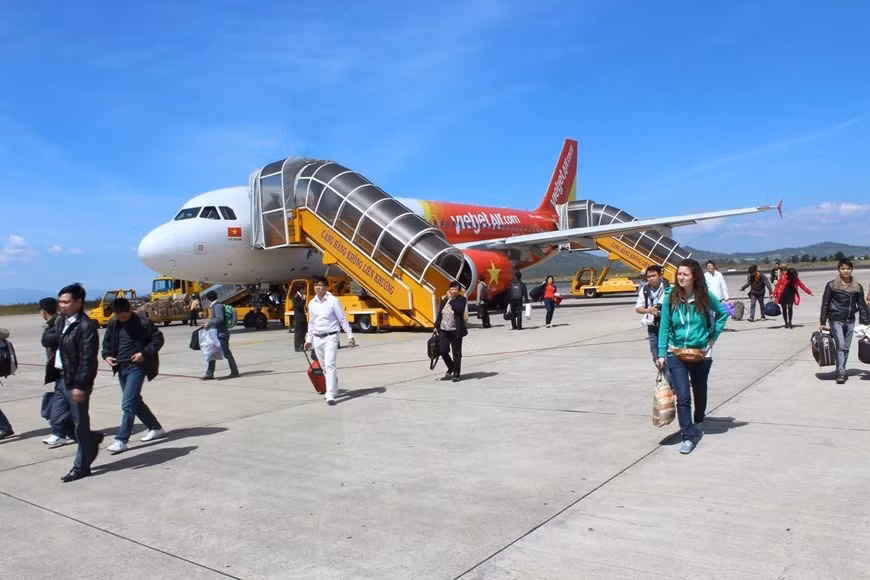 莲姜机场是全国经营效果最佳的5个航空港之一。图自越通社