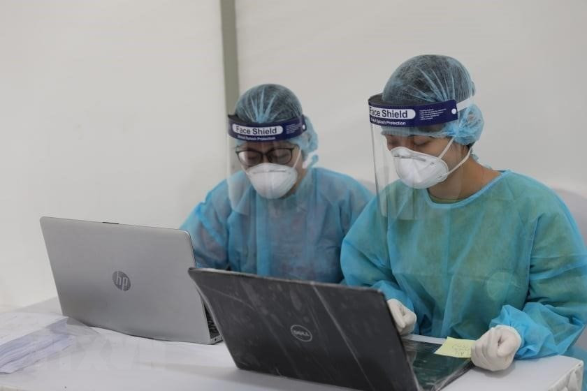 快速检测点使用现代的信息系统。越通社记者 青松 摄