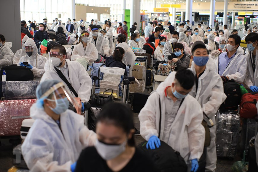 该飞机将于5月13日上午在越南广宁省云屯国际机场降落。越通社记者 陈孝 摄。