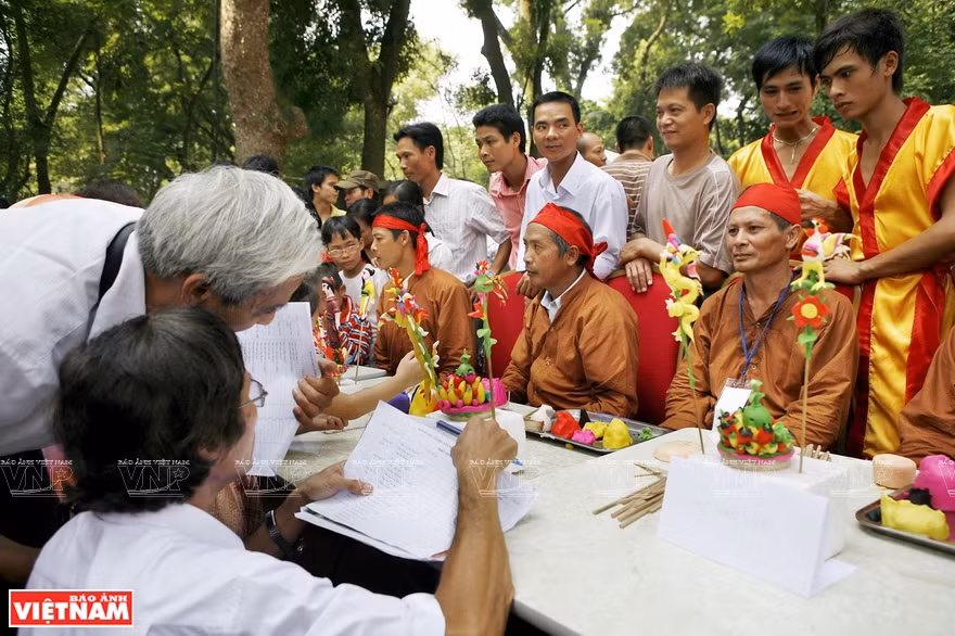 捏面塑比赛。图自越通社越南画报。