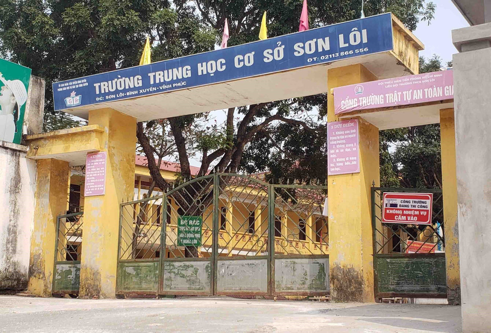 按照防疫规定，山雷乡初中学校暂时停课。（越通社记者黄孟雄 摄）