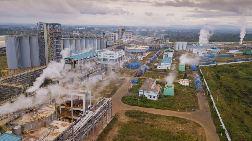 新莱铝工厂于2013年10月投入生产。至2017年达到年均设计功率65万吨。图自越通社