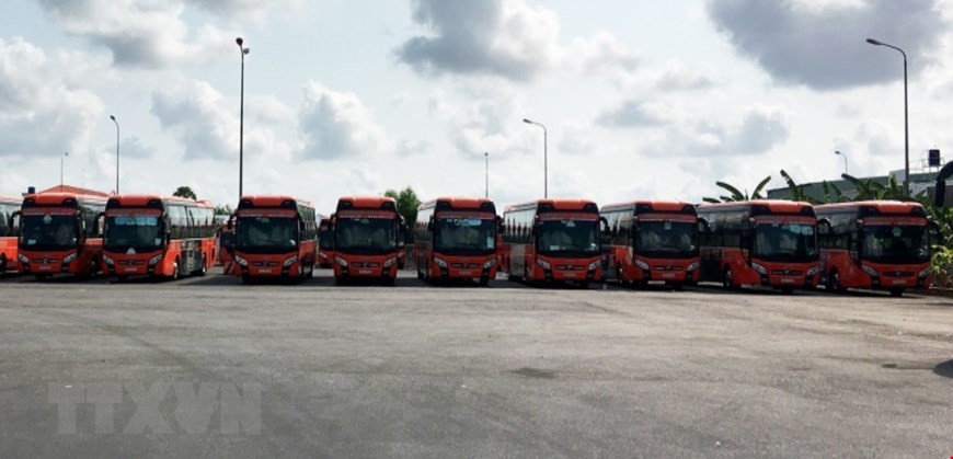 建江省跨省客运车辆已经暂停运营。（图自越通社）