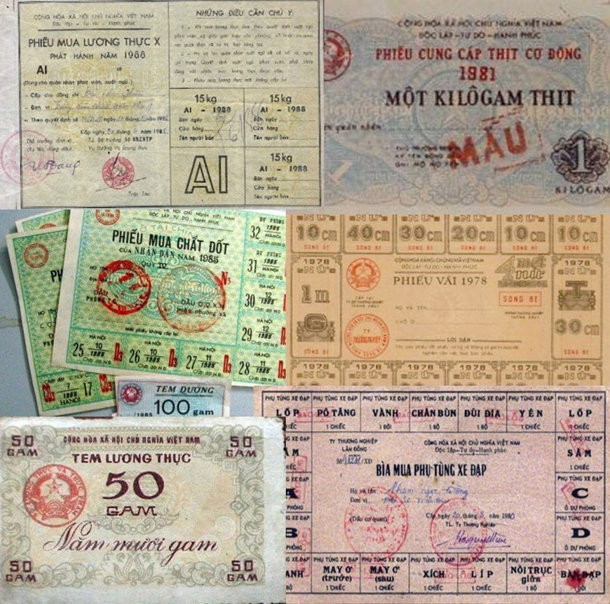 解放后，贸易票制度依然得到维持。（图自越通社）