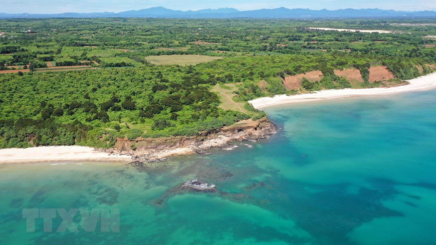 朝角一边靠海一边靠林，因此具备原始而浪漫之美。越通社记者胡求 摄。