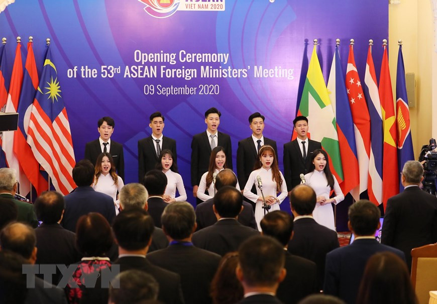 东盟歌曲在开幕式上响起。图自越通社