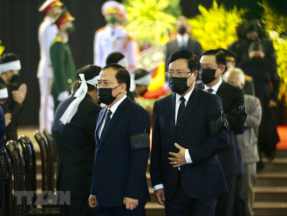 越南党和国家领导向黎可漂同志家属表示哀悼及深切问候。图自越通社