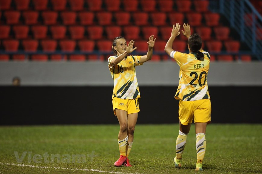 第27分钟，克尔助攻，拉索中路包抄得分将比分扩大为2-0。图自越通社