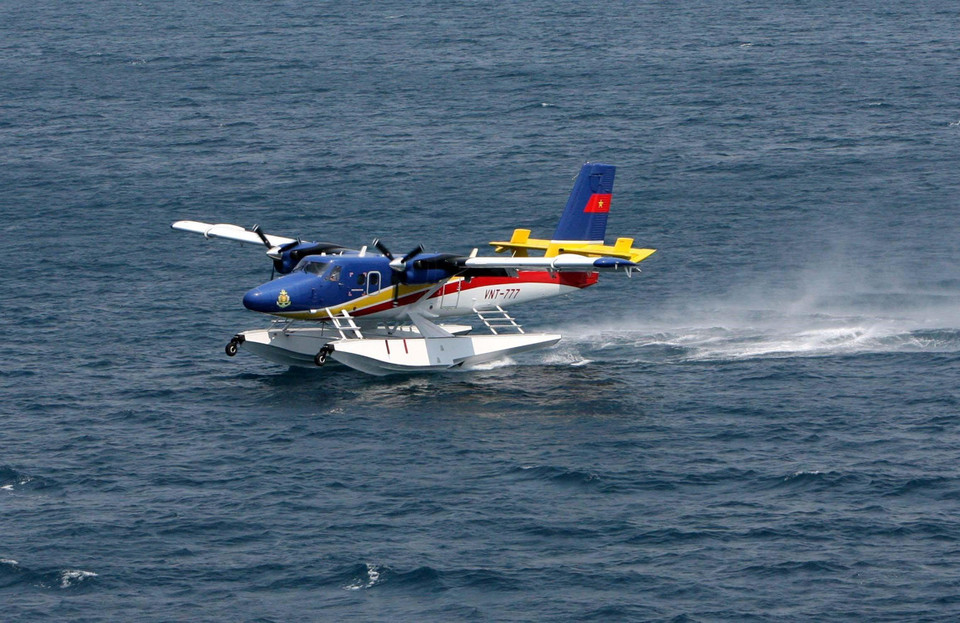  越南海军水上飞机。越通社发