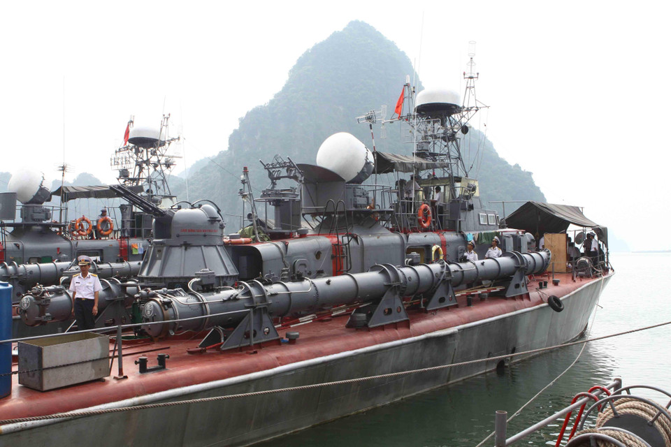  越南海军军舰。越通社发