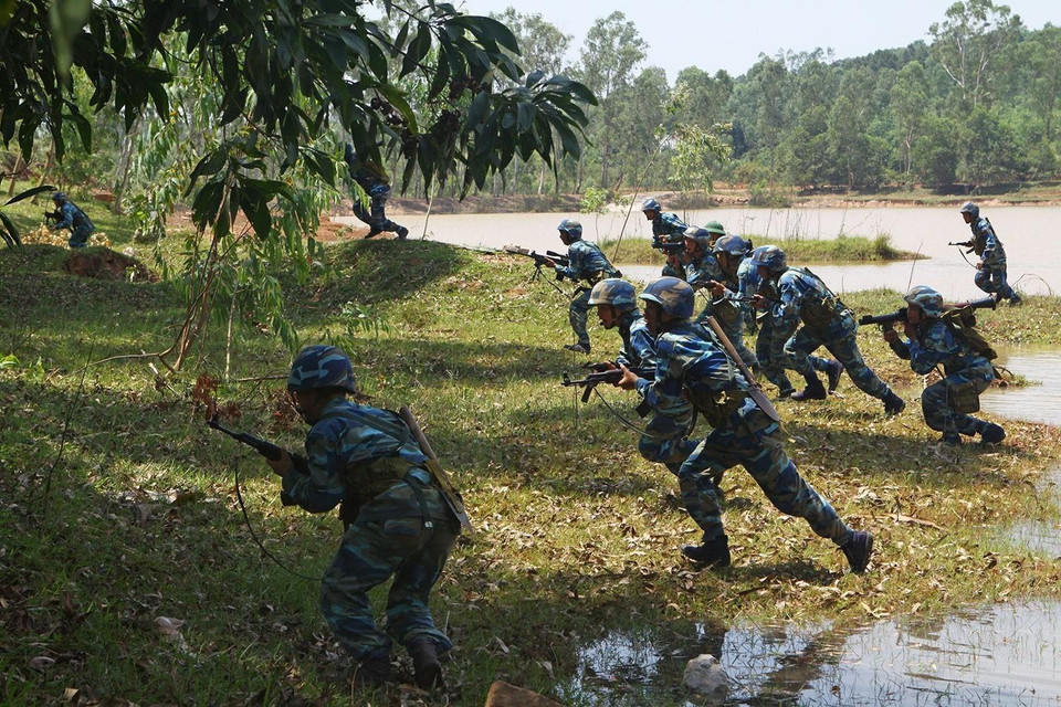  实地演练。越通社发