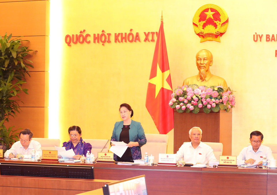 阮氏金银致开幕词。（图片来源：越通社）