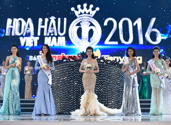 获得2016年越南小姐选美大赛前五名佳丽。