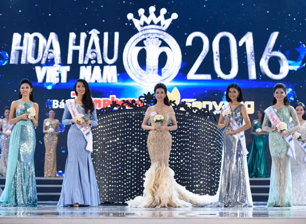 获得2016年越南小姐选美大赛前五名佳丽。