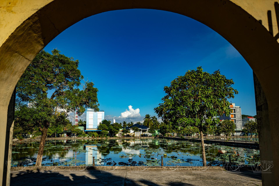 鄚玖陵墓前面的大莲花池。图自越通社/越南画报