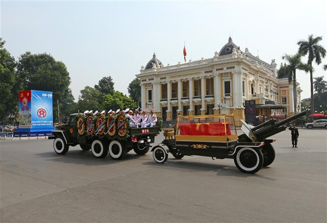 原越共中央总书记杜梅追悼会在河内隆重举行。越通社记者 摄