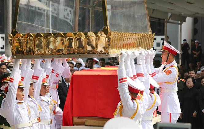 原越共中央总书记杜梅追悼会在河内隆重举行。越通社记者 摄