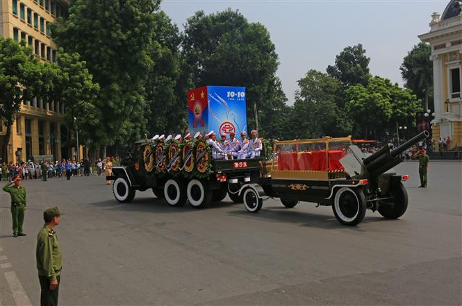 原越共中央总书记杜梅追悼会在河内隆重举行。越通社记者 摄