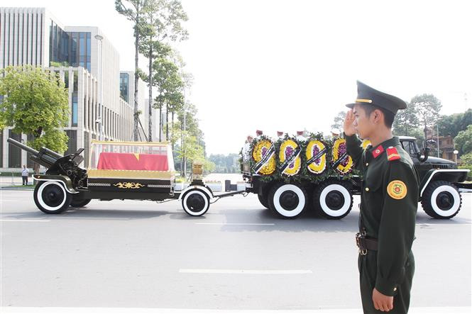  杜梅同志灵柩。越通社记者 摄