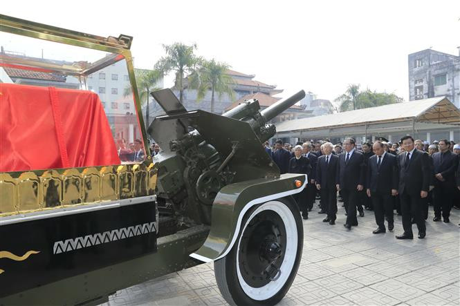 原越共中央总书记杜梅追悼会在河内隆重举行。越通社记者 摄